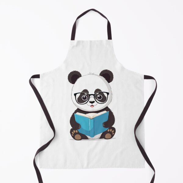 Item preview, Nerd panda in glasses is reading a book. designed and sold by twisted-dot.