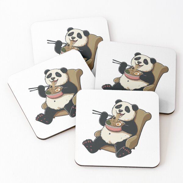 Item preview, kawaii Panda Eating Ramen designed and sold by Designowner.
