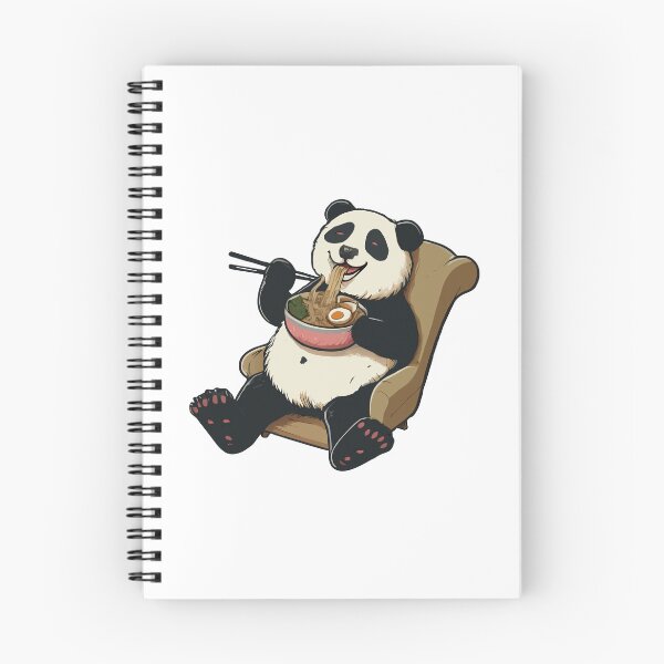Item preview, kawaii Panda Eating Ramen designed and sold by Designowner.