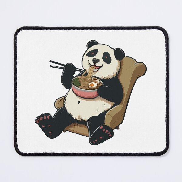 Item preview, kawaii Panda Eating Ramen designed and sold by Designowner.
