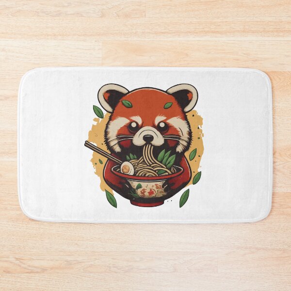 Item preview, kawaii Red Panda Eating Ramen designed and sold by Designowner.