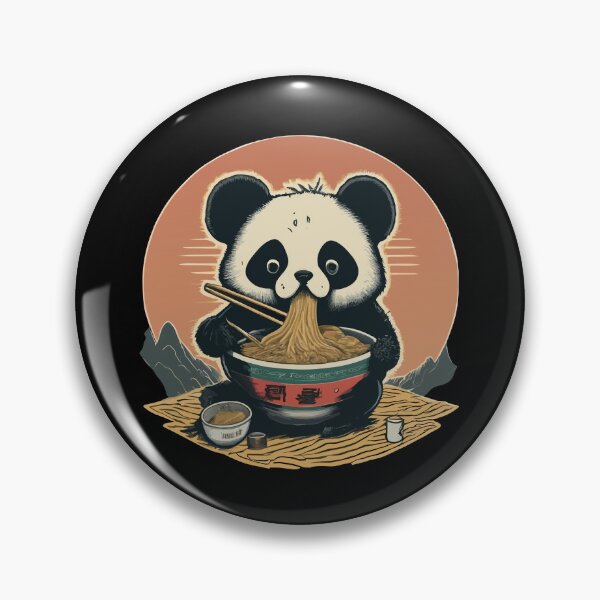 Item preview, kawaii Panda Eating Ramen designed and sold by Designowner.