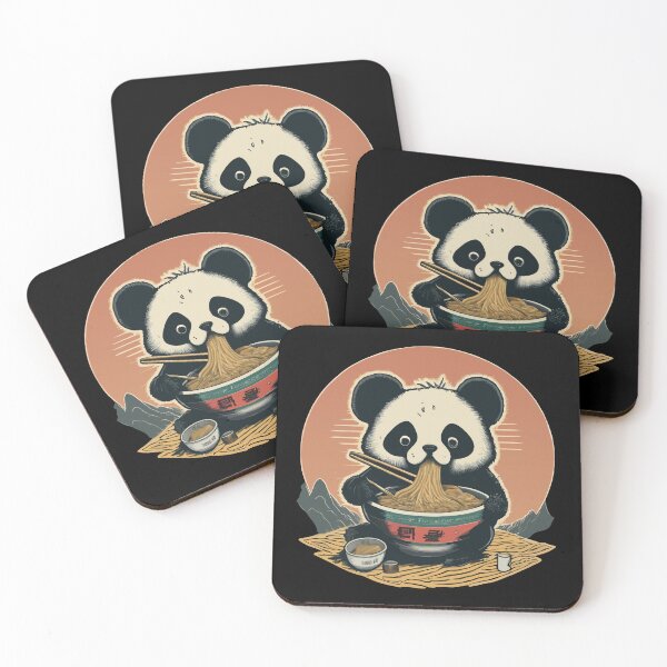 Item preview, kawaii Panda Eating Ramen designed and sold by Designowner.