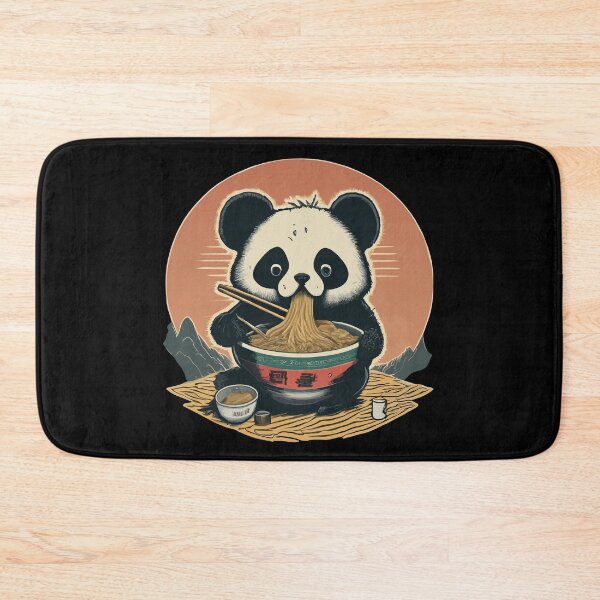 Item preview, kawaii Panda Eating Ramen designed and sold by Designowner.