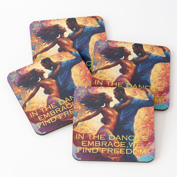 Item preview, In the Dance's Embrace, We Find Freedom designed and sold by TheCurlyOneArt.