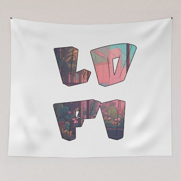 Item preview, Lofi - Font Art - Relaxing Garden Graffiti Style -  designed and sold by onjcdesign.
