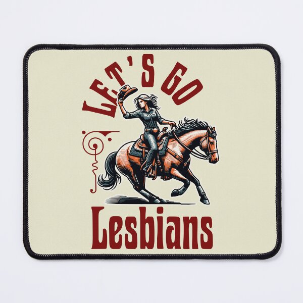 Item preview, Let's Go Lesbians Vintage Retro Style Horse Riding Cowgirl designed and sold by ontrendshirts.