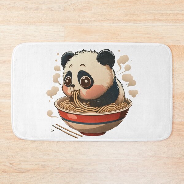 Item preview, kawaii Panda Eating Ramen designed and sold by Designowner.