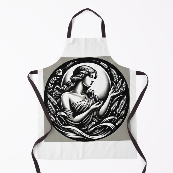 Item preview, Virgo Zodiac sign black and white tattoo designed and sold by ZodiBlend.