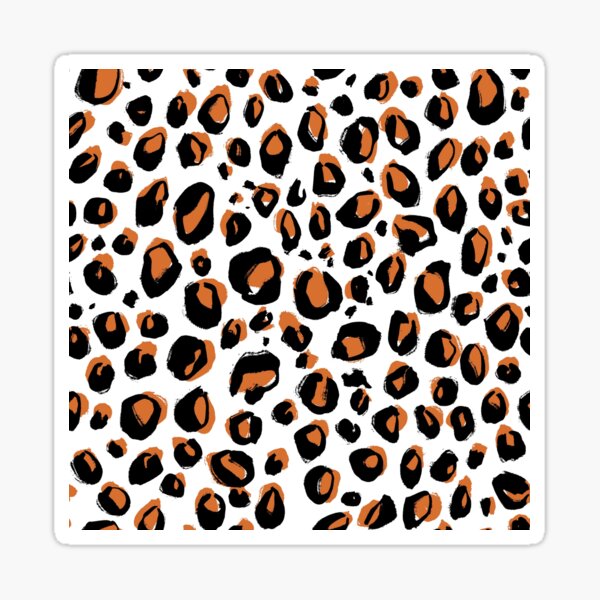 Cheetah Print // Black & Brown Sticker