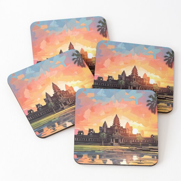 Item preview, Sunset Splendor: Unveil Angkor's Magic designed and sold by purrfect pattern.