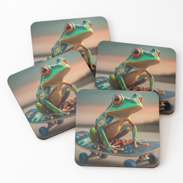 Item preview, FROG ON A SKATEBOARD designed and sold by Obinne.