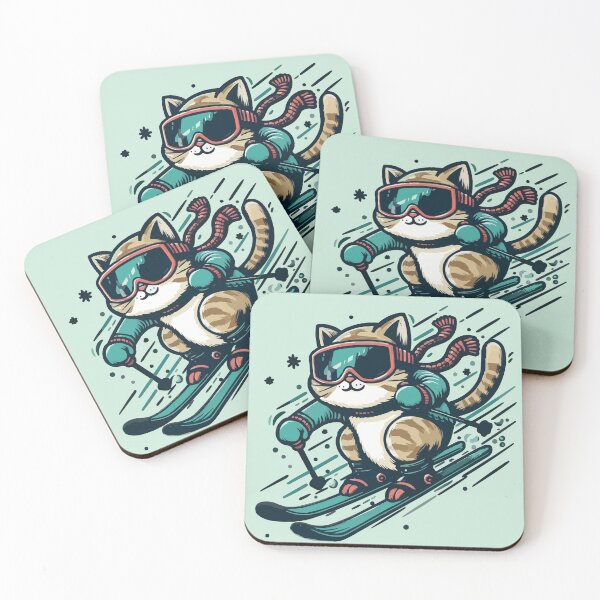 Item preview, Skiing Funny Cat designed and sold by FRUU-design.