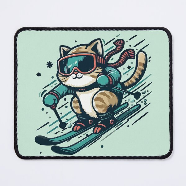 Item preview, Skiing Funny Cat designed and sold by FRUU-design.
