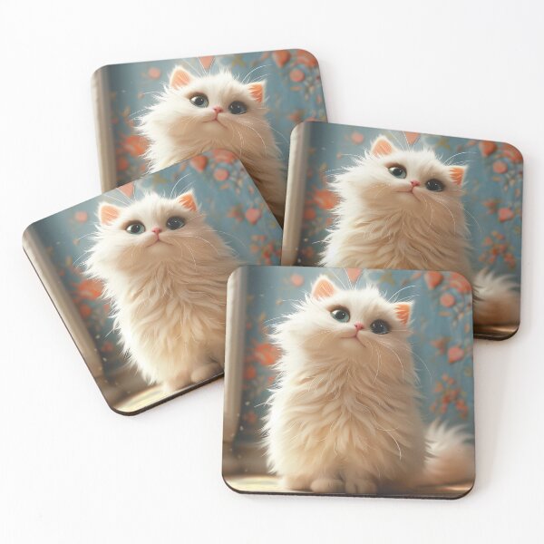 Item preview, Cute White Fat Kitten designed and sold by Primprapar.