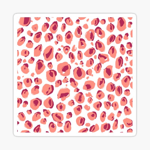 Cheetah Print // Pink & Berry Sticker