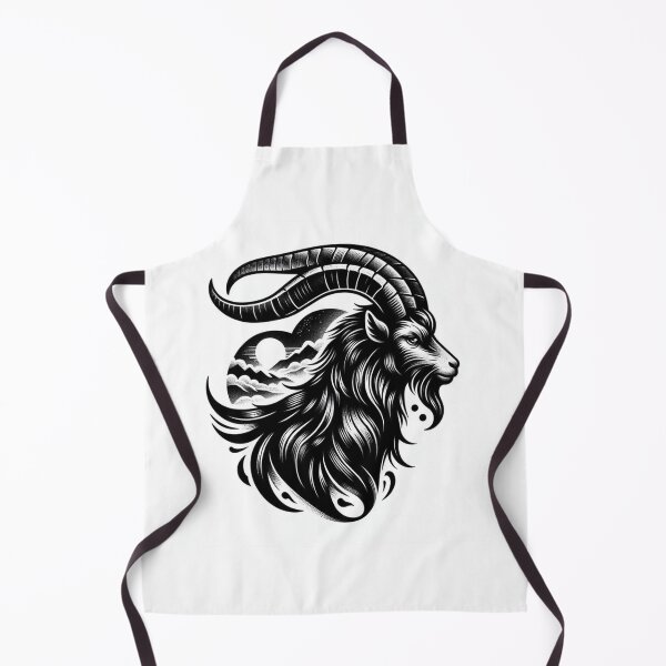 Aperçu de l'œuvre Capricorn Zodiac sign black and white tattoo créée et vendue par ZodiBlend.