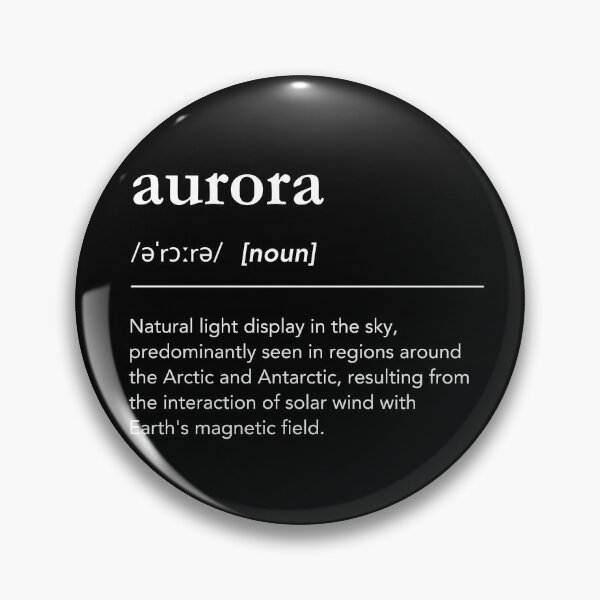 Item preview, Aurora definition, aurora pronunciation, dictionary art in black, aurora borealis, northern lights, universe, black and white typography designed and sold by lagunaklein.
