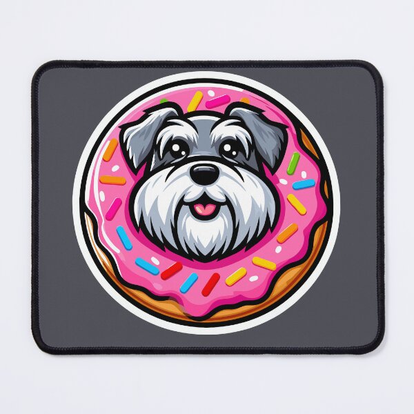 Item preview, Miniature Schnauzer Mini Schnauzer Kawaii Cute Puppy Dog Donut designed and sold by Elarex.