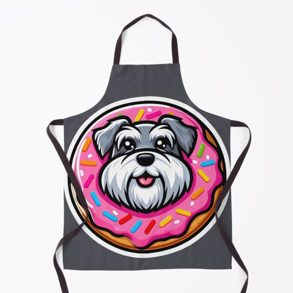 Item preview, Miniature Schnauzer Mini Schnauzer Kawaii Cute Puppy Dog Donut designed and sold by Elarex.