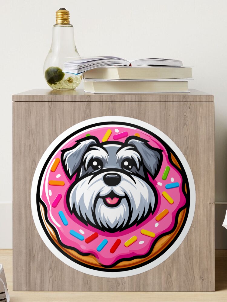 Miniature Schnauzer Window Decal - Clear Vinyl Car Sticker Zwergschnauzer Dog Art