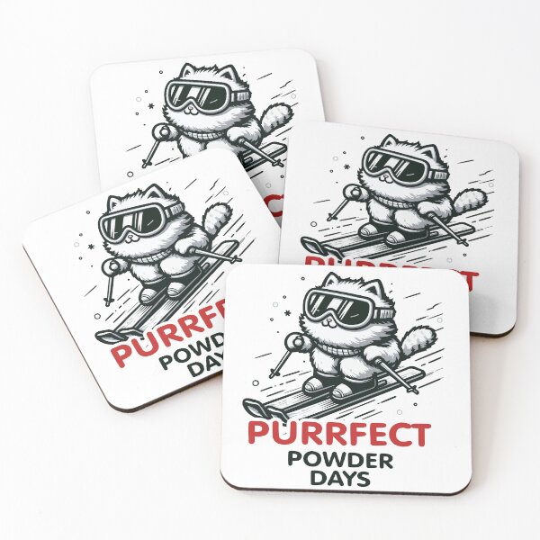 Item preview, Skiing Cat - Purrfect Powder Days designed and sold by FRUU-design.