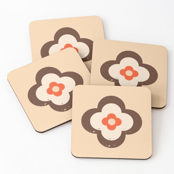 Item preview, Mod 70s Floral Daisy Vanilla - Mid Century Floral designed and sold by susycosta.