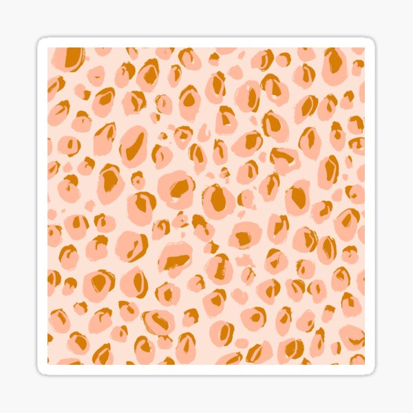 Cheetah Print // Peach, Pink & Mustard Sticker