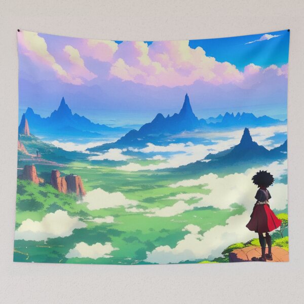 Item preview, The Majestic African Girl Defying Mountains designed and sold by Nathan Z..
