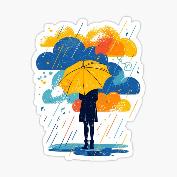 Item preview, Rainy Day Yellow Umbrella designed and sold by hadescavir.