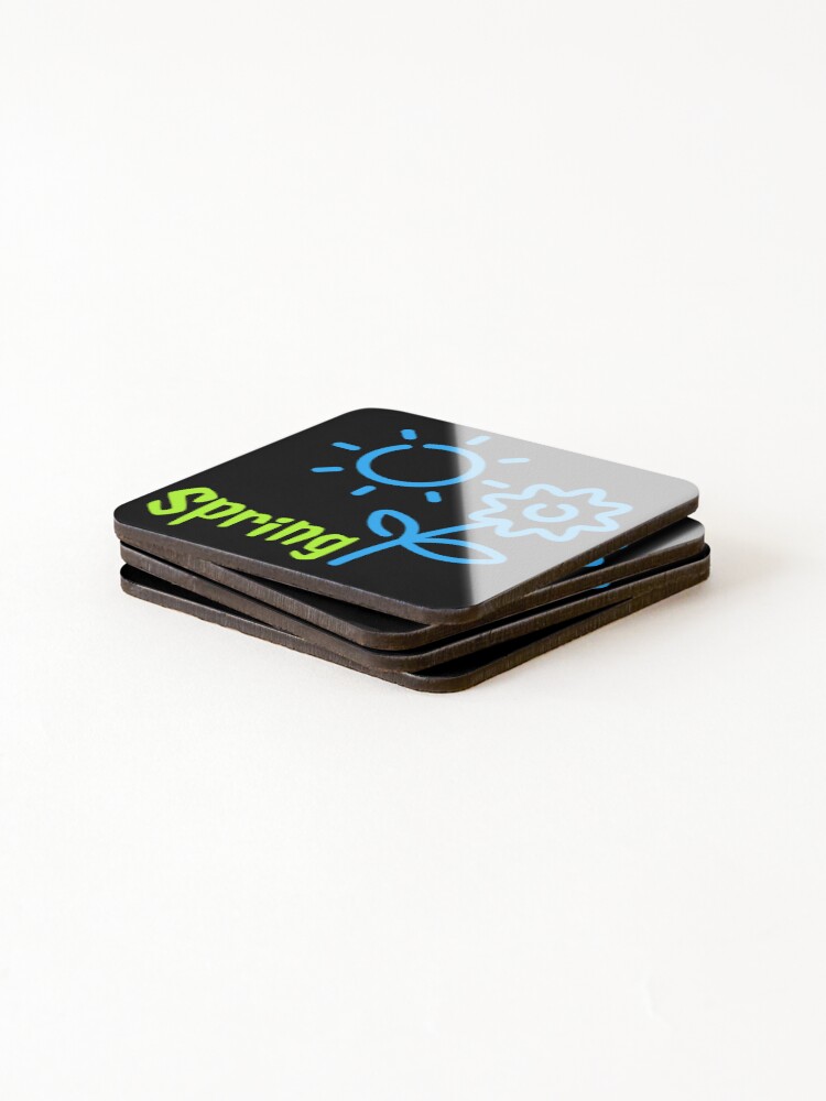 Thumbnail 4 of 5, Coasters (Set of 4), Spring In Blue designed and sold by DesignsMjB.