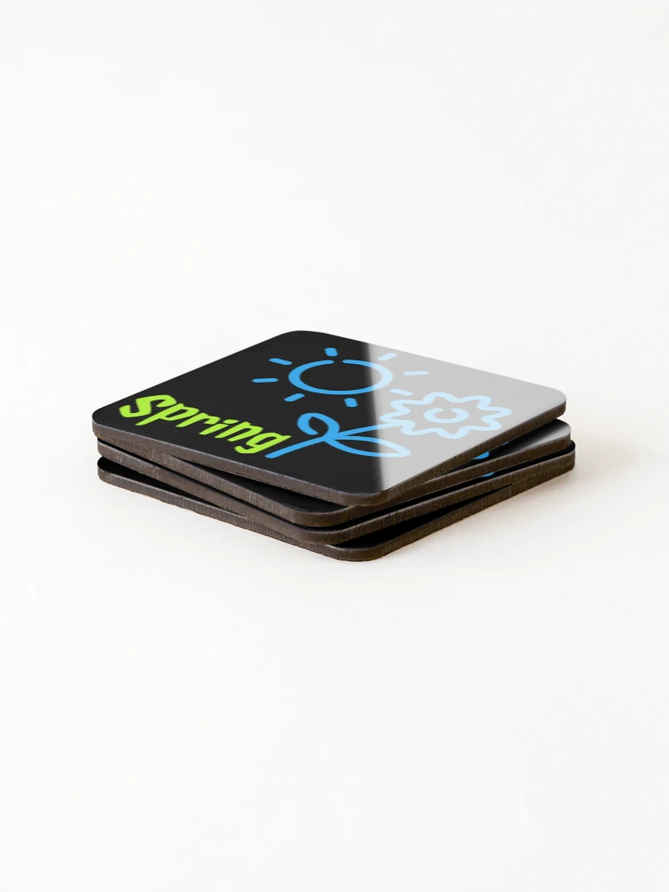 Thumbnail 4 of 5, Coasters (Set of 4), Spring In Blue designed and sold by DesignsMjB.