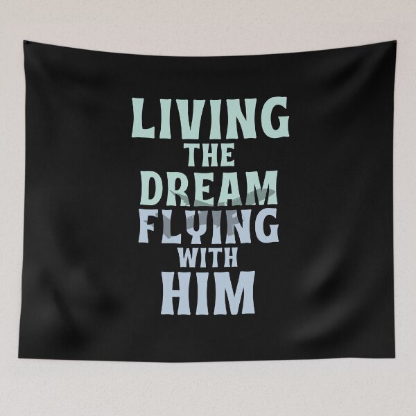 Item preview, Living The Dream, Flying With Him Pilot Wife Husband designed and sold by DomTeesHaven.