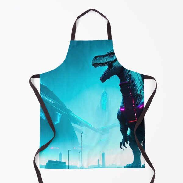Aperçu de l'œuvre Dinosaure majestueux dans la toundra cyberpunk créée et vendue par Nathan Z..