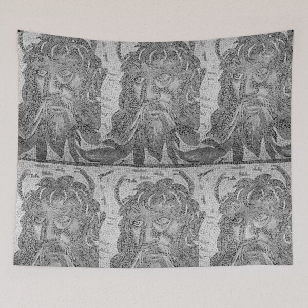 Item preview, Roman Mosaic Face Cordoba Black and White Vertical designed and sold by eddiebarronshop.