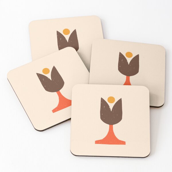 Item preview, Mod 70s Floral Tulip Vanilla Brown - Mid Century Floral  designed and sold by susycosta.