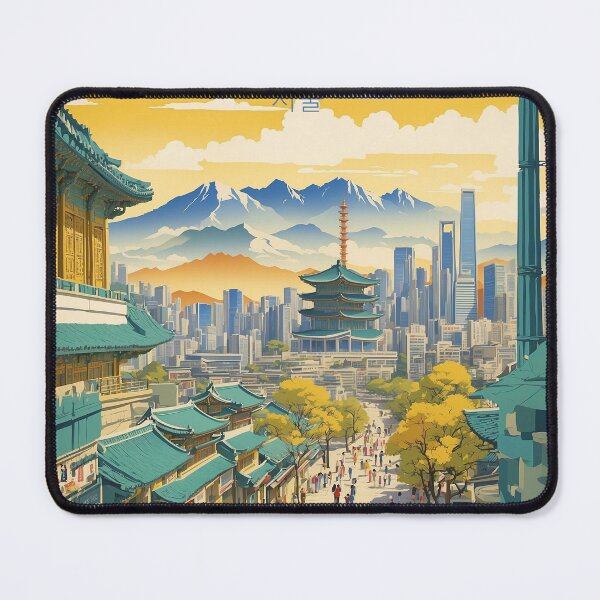 Item preview, Seoul South Korea Tourism Vintage Travel Poster designed and sold by TravelersGems.