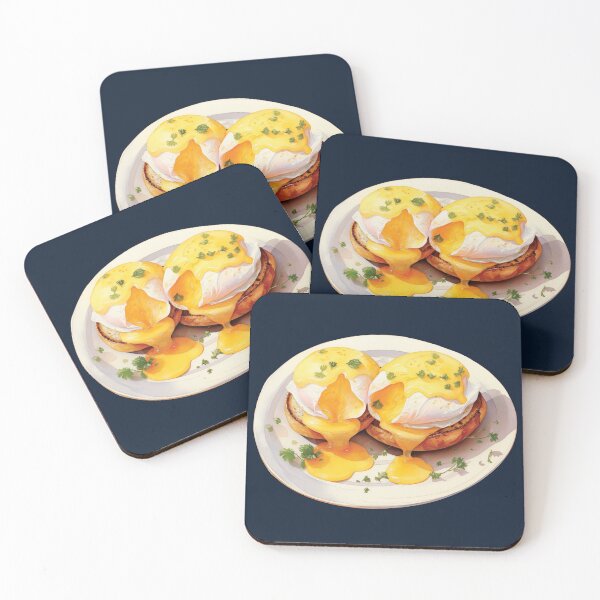Item preview, Plate of Double Egg Benedict with Hollandaise Sauce designed and sold by Alicia Chee.