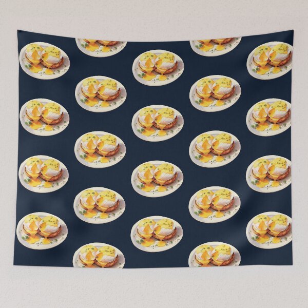 Item preview, Plate of Double Egg Benedict with Hollandaise Sauce designed and sold by Alicia Chee.