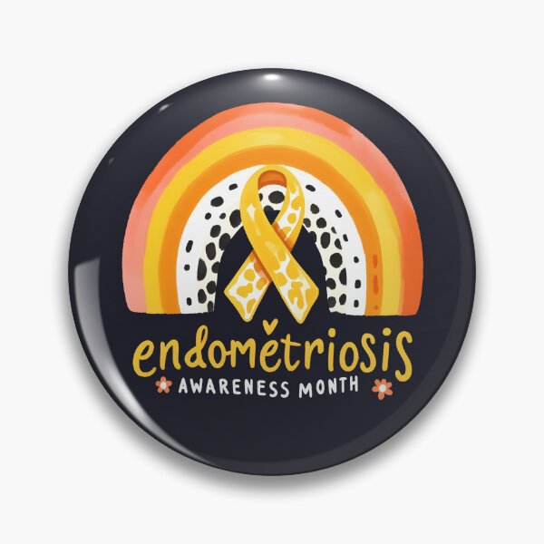 Item preview, Endometriosis Awareness Month Rainbow And Yellow Ribbon designed and sold by HowToCanadian.