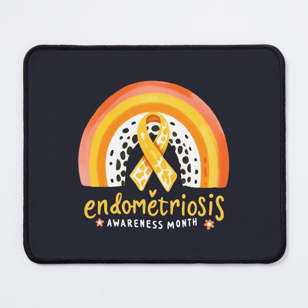 Item preview, Endometriosis Awareness Month Rainbow And Yellow Ribbon designed and sold by HowToCanadian.