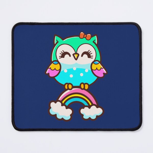 Item preview, Cute fat owl and bright rainbow. designed and sold by atika-atk.