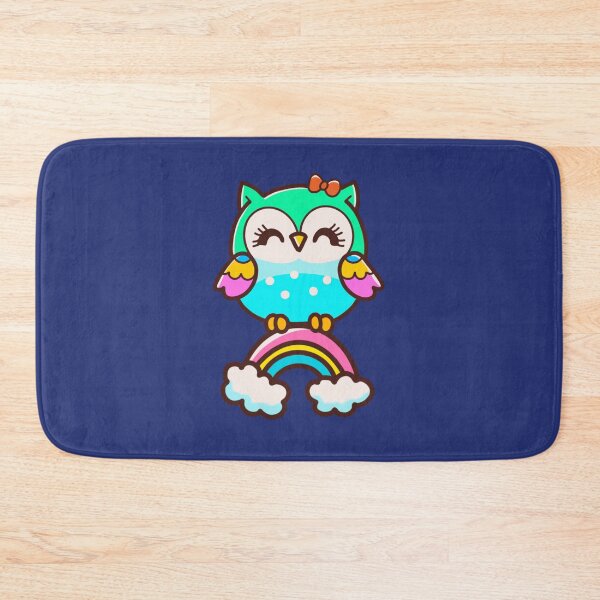 Item preview, Cute fat owl and bright rainbow. designed and sold by atika-atk.