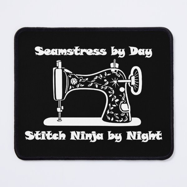 Item preview, Seamstress by Day Stitch Ninja by Night - white - Perfect Gifts for Sewciopaths designed and sold by EmeraldeaArt.