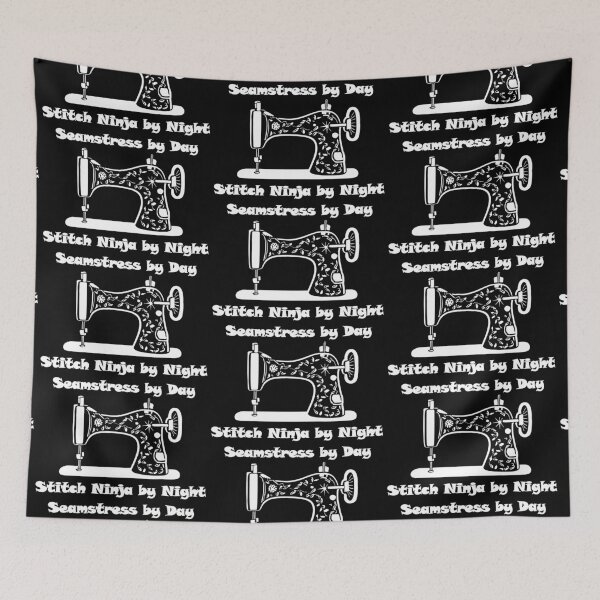 Item preview, Seamstress by Day Stitch Ninja by Night - white - Perfect Gifts for Sewciopaths designed and sold by EmeraldeaArt.