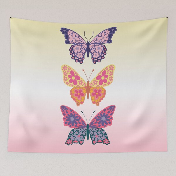 Item preview, Colorful floral butterflies designed and sold by blursbyai.