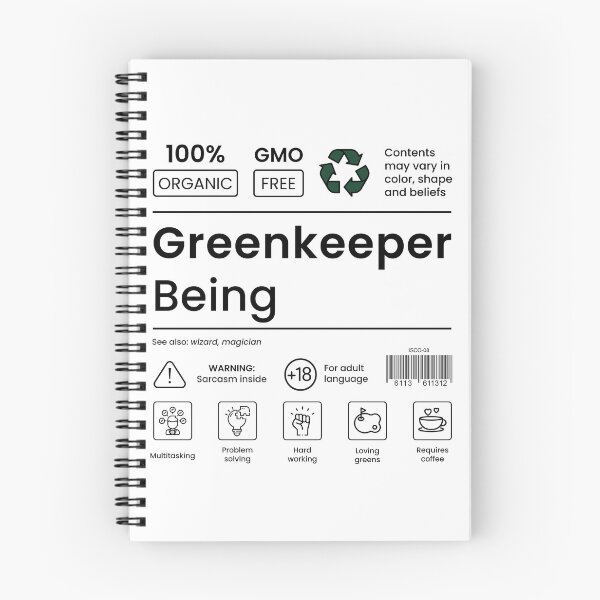 Item preview, Greenkeeper Being - MultiTasking Certified - Black designed and sold by mysistersays.