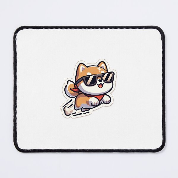 Item preview, Shiba Inu's Sunglassed High Jump Fun designed and sold by TheDonDo.