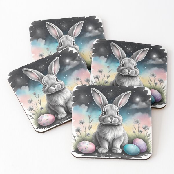 Item preview, Colorful Festive Easter Eggs Easter Bunny Spring Flowers Version 225 designed and sold by DreamingAwake1.