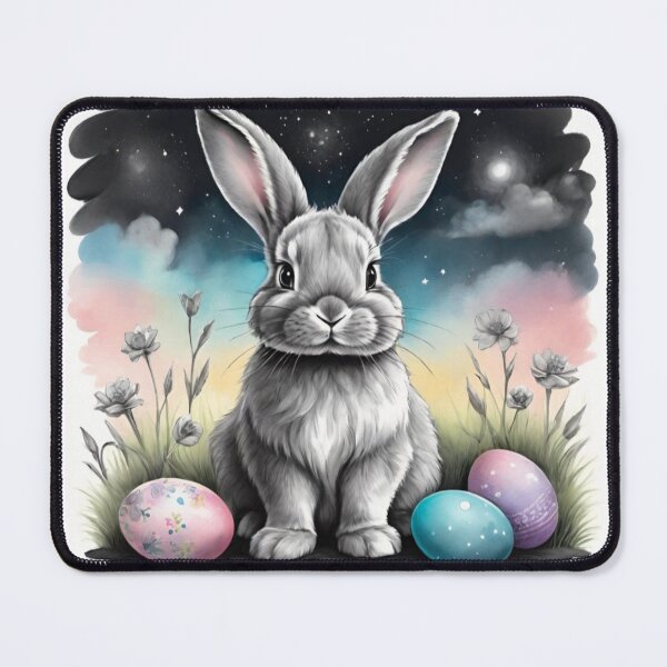 Item preview, Colorful Festive Easter Eggs Easter Bunny Spring Flowers Version 225 designed and sold by DreamingAwake1.